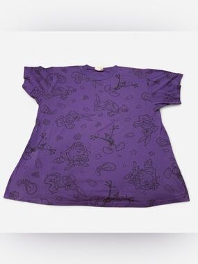 Warner Bros. Looney Tunes Multicolor Logo Tee - Purple